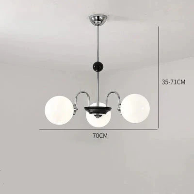 Wrought Iron Medieval Light Luxury Magic Bean Lamp Nordic Glass Chandelier Bedroom Living Room