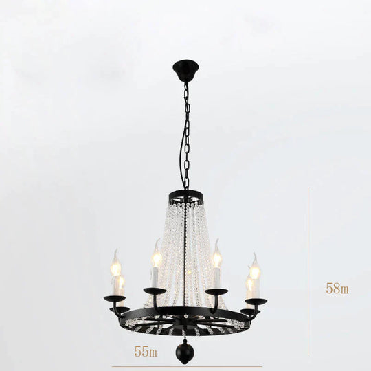 Vintage Industrial Wrought Iron Pendant Light E14 Led Lamp For Living Room Bed Dining Study Office