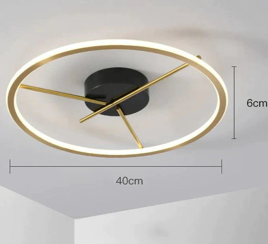 Copper Nordic Light In The Bedroom Simple Modern Led Ceiling Lamp Creative Personality Room