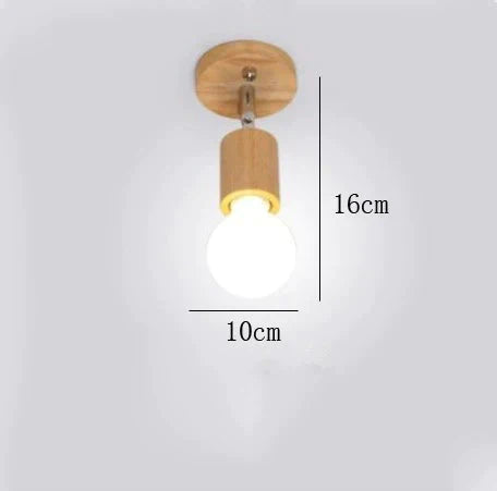Simple Solid Wood Art Track Spotlight Bathroom Mirror Front Light Led Restaurant Ceiling