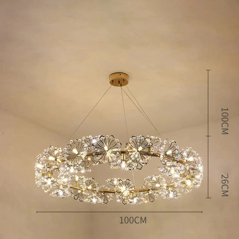Modern Simple Bedroom Restaurant Light Luxury Crystal Creative Personality Living Room Round