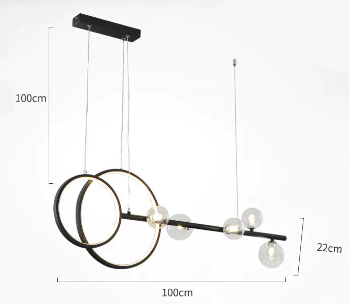 Modern Minimalist Light Luxury Strip Restaurant Bar Lamps Pendant