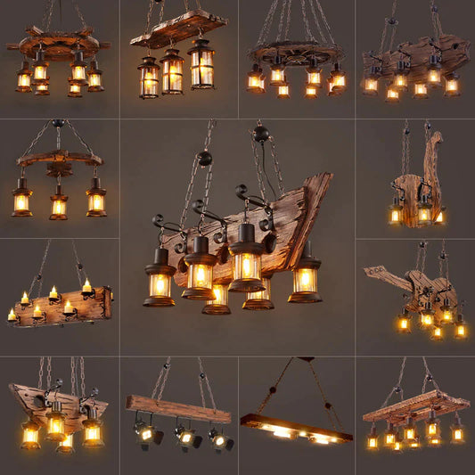The Coffee Restaurant Bar Has A Retro Idea Of American Chandeliers Pendant