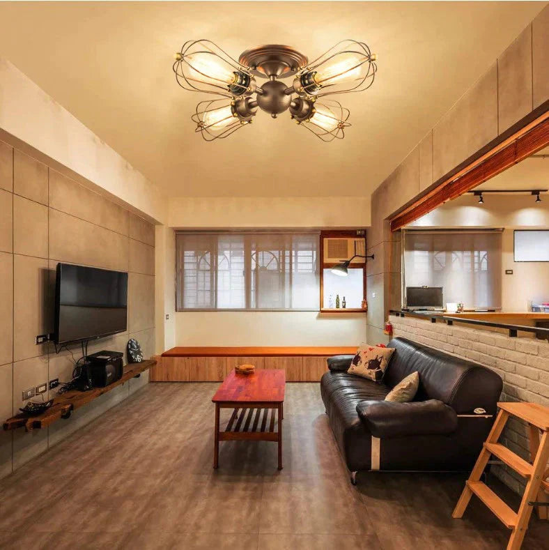 Retro Style Industrial Lantern Creative Porch Balcony Corridor Ceiling Lamp