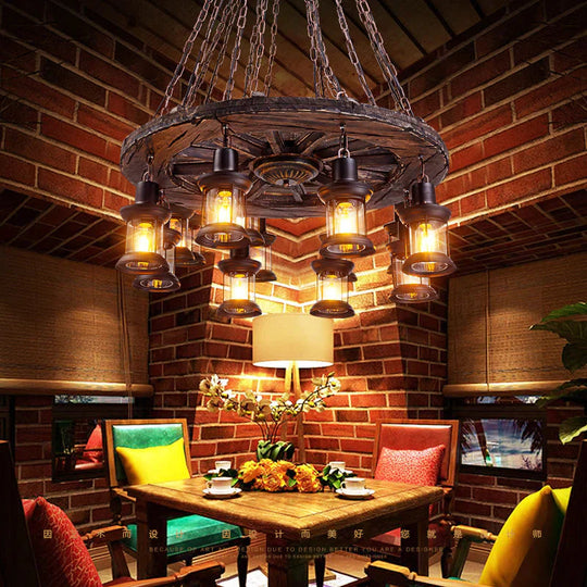 Industrial Wind Chandeliers American Country Restaurant Chandelier Creative Lights Pendant