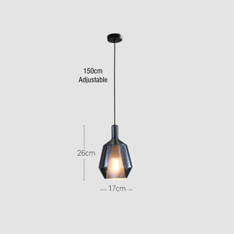 Creative Stained Glass Chandelier Nordic Single - Headed D / Warm Light Pendant