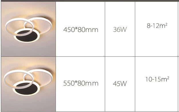 Creative Led Ceiling Lamp Geometry Simple Modern