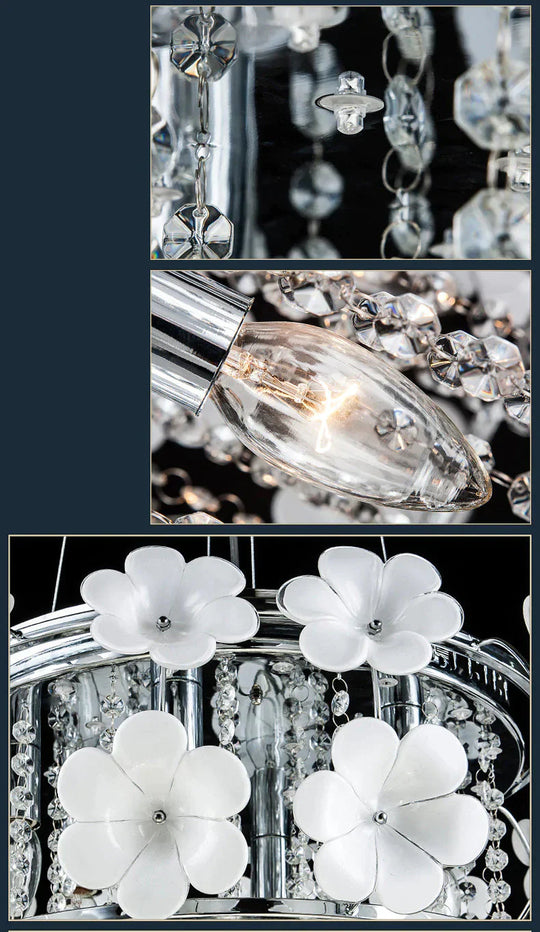 Modern Led Crystals Pendant Lights Crystal Hanging White Lamps For Living Room Bedroom Corridor