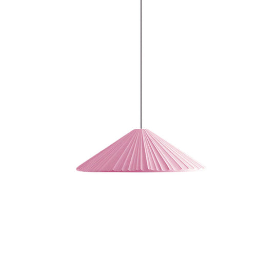 Federica - Nordic White/Pink/Blue Ribbed Cone Pendant Light Style 1 Living Room Hanging Lamp