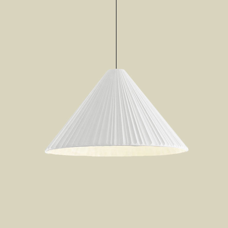 Federica - Nordic White/Pink/Blue Ribbed Cone Pendant Light Style 1 Living Room Hanging Lamp