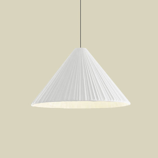 Federica - Nordic White/Pink/Blue Ribbed Cone Pendant Light Style 1 Living Room Hanging Lamp