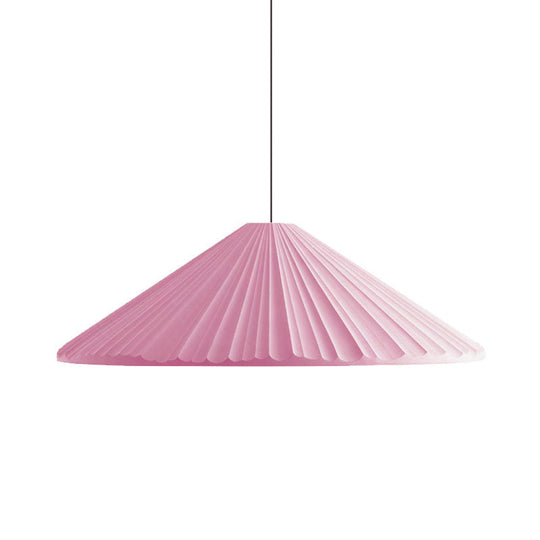 Federica - Nordic White/Pink/Blue Ribbed Cone Pendant Light Style 1 Living Room Hanging Lamp