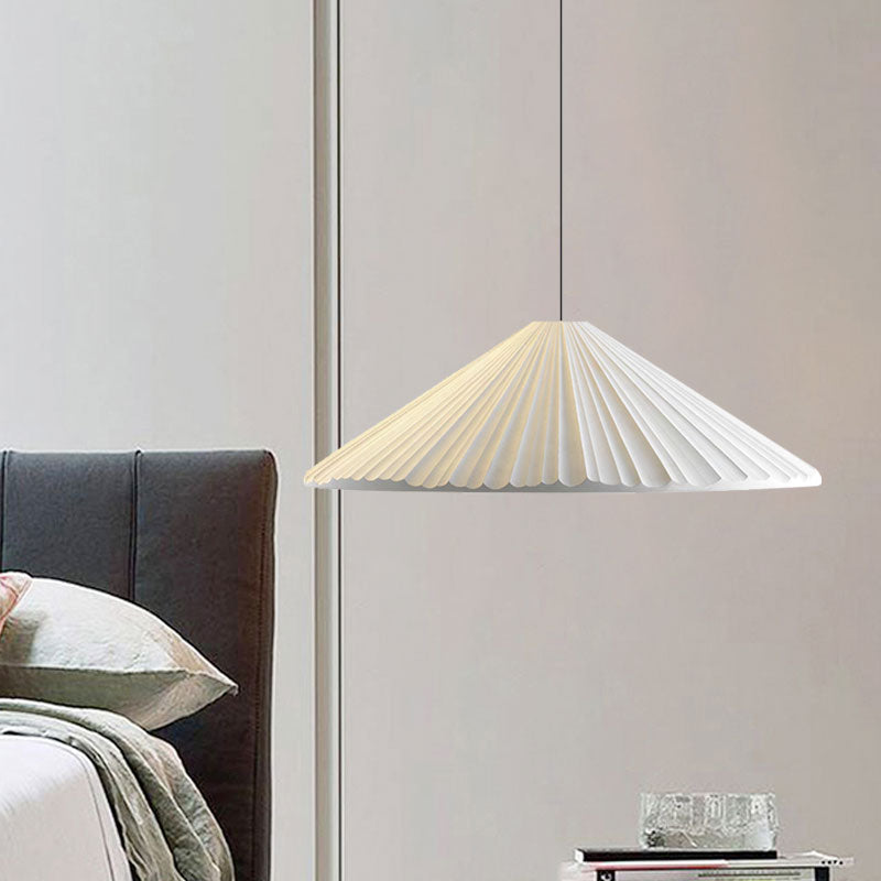Federica - Nordic White/Pink/Blue Ribbed Cone Pendant Light Style 1 Living Room Hanging Lamp