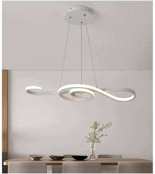 Nordic Post - Modern Led Restaurant Chandelier Creative Simple Lighting White / Light Pendant