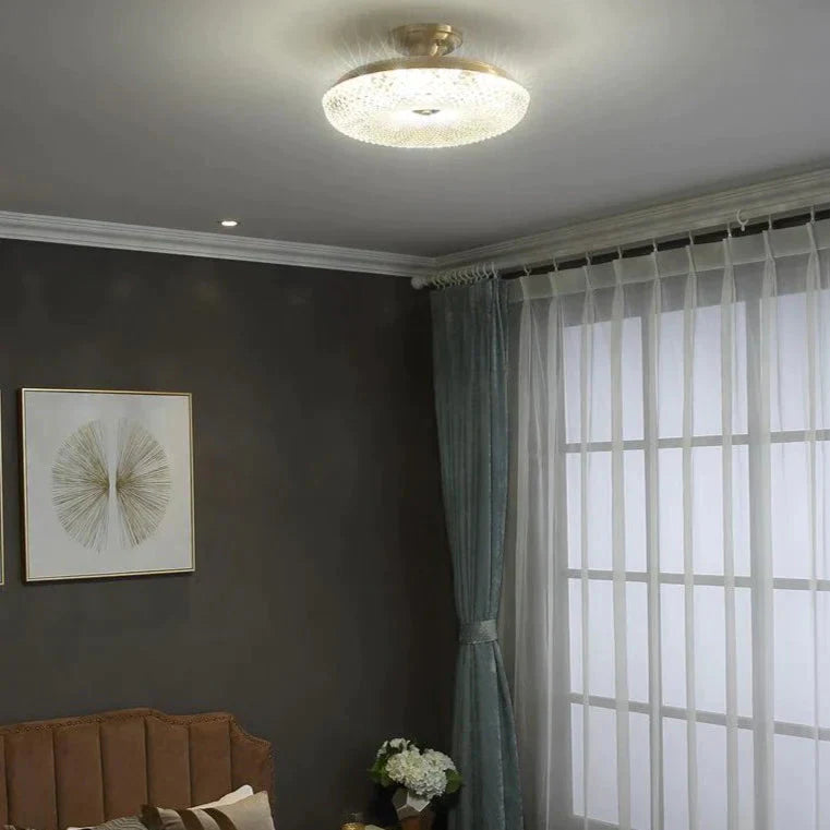 Amelia’s Light Luxury Post Modern Led Copper Ceiling Lamp