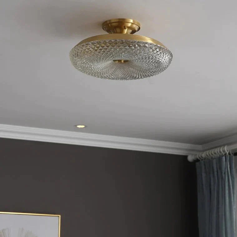 Amelia’s Light Luxury Post Modern Led Copper Ceiling Lamp