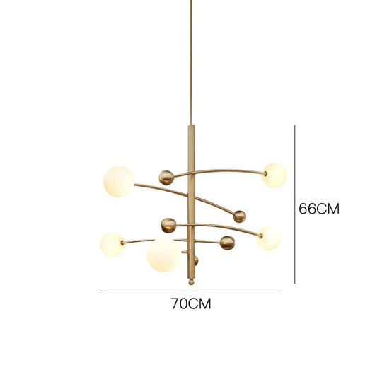 Post Modern Simple Light Luxury Fashion Magic Bean Restaurant Chandelier Designer Model Room