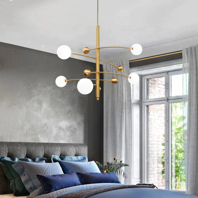 Post Modern Simple Light Luxury Fashion Magic Bean Restaurant Chandelier Designer Model Room