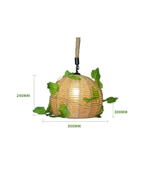 Simple Music Restaurant Decorative Lamps Single Head Hemp Rope Bar Clothing Store Plant Flower Shop