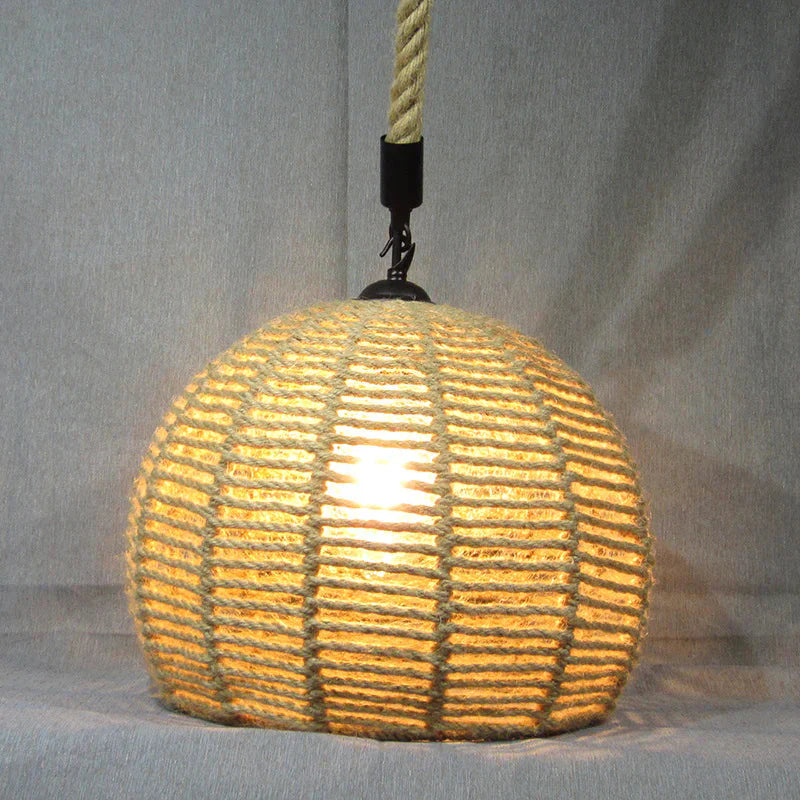 Simple Music Restaurant Decorative Lamps Single Head Hemp Rope Bar Clothing Store Plant Flower Shop