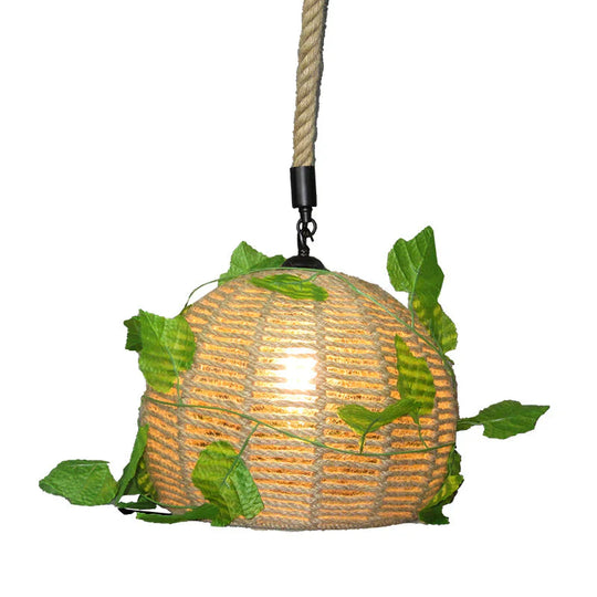 Simple Music Restaurant Decorative Lamps Single Head Hemp Rope Bar Clothing Store Plant Flower Shop