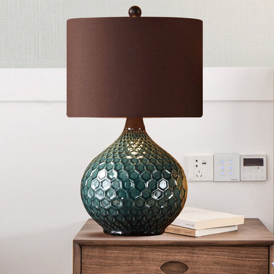 Capucine - Antiqued Table Lamp Coffee / 14