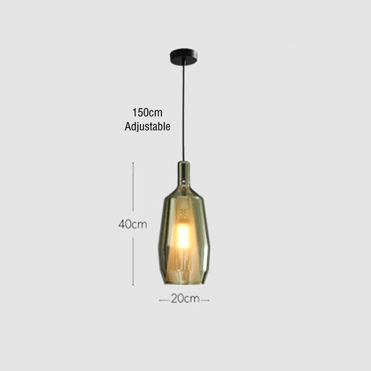 Creative Stained Glass Chandelier Nordic Single - Headed B / Warm Light Pendant