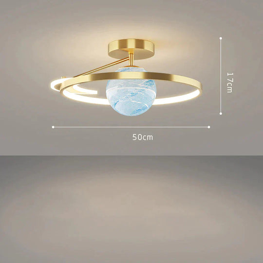 Simple Ceiling Lamp For Home Light In The Bedroom Luxury Planet Children’s Room Gold / B Tri -