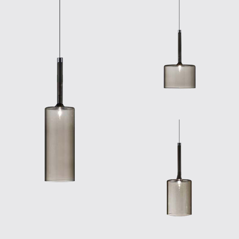 Sofia - Modernist 1 - Light Grey/Red/Orange Led Pendant Light Fixture
