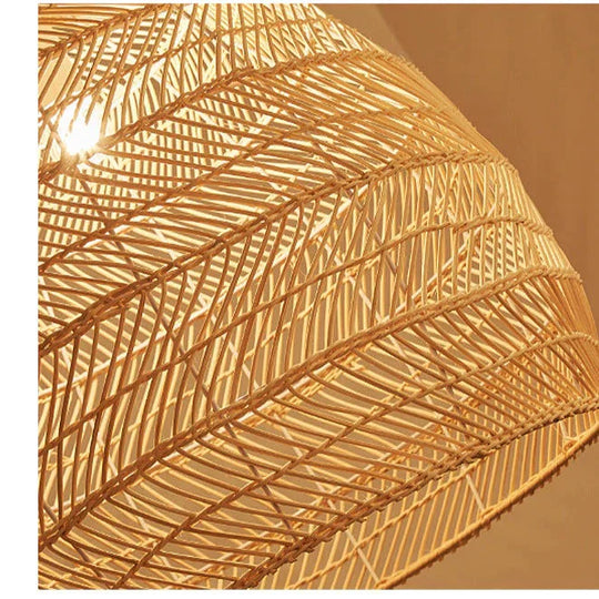 Modern Creative Simple Pastoral Study Led Living Room Rattan Chandelier Pendant