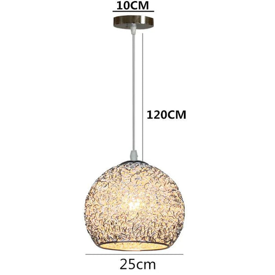 Simple Nordic Aluminum Chandelier 25Cm Silver / Without Bulbs Pendant