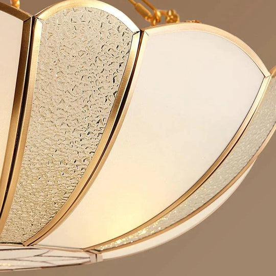 Country Style Room Living Copper Ceiling Lamp
