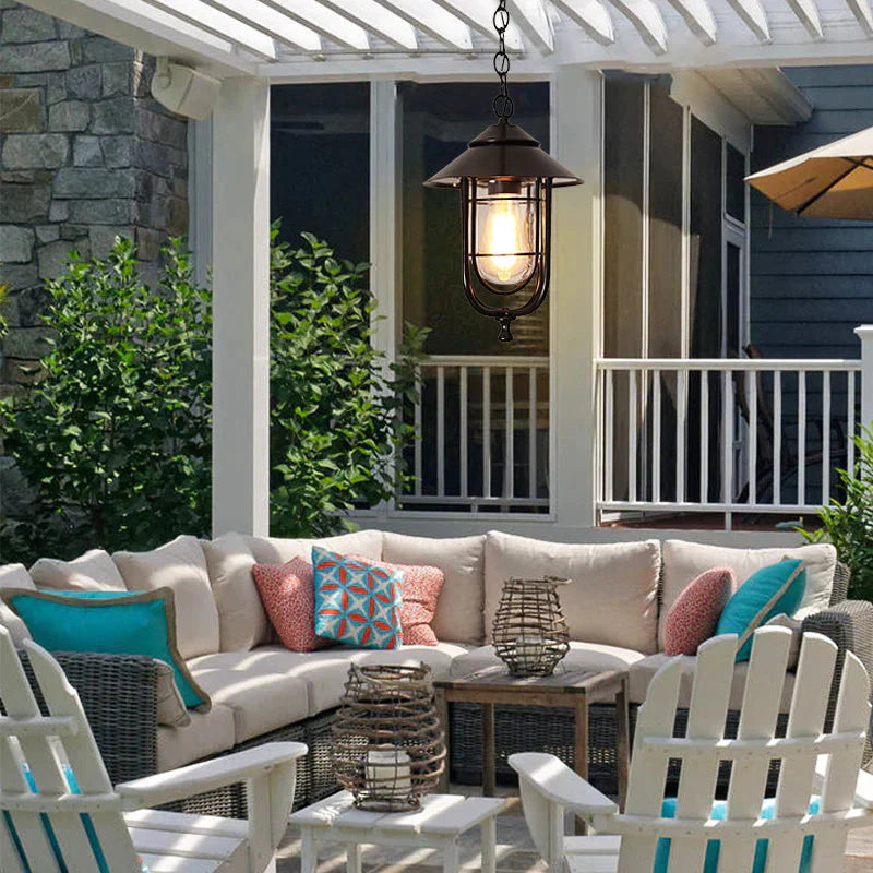Outdoor Chandelier Waterproof Simple Balcony Garden Corridor Villa Home Courtyard Pavilion Lamp