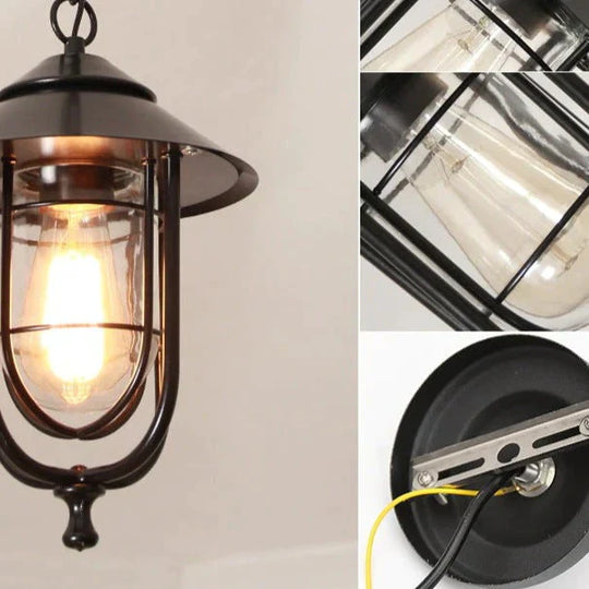 Outdoor Chandelier Waterproof Simple Balcony Garden Corridor Villa Home Courtyard Pavilion Lamp