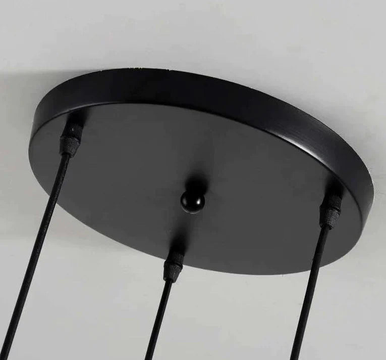 Retro Iron Chandelier Restaurant Bar Creative Black Wire Pendant