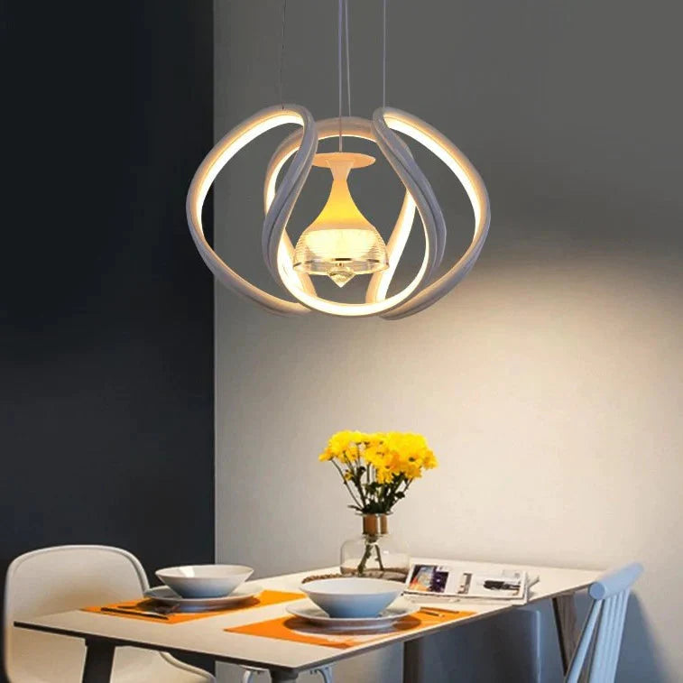 Dining Chandelier Modern Nordic Bar Living Room Lamps Creative Single Led Exhibition Pendant