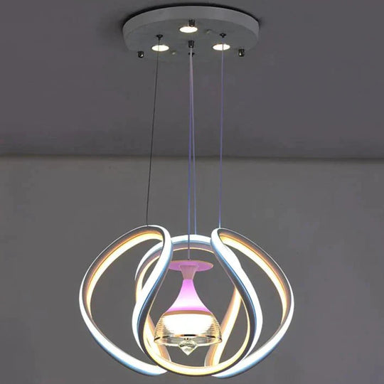 Dining Chandelier Modern Nordic Bar Living Room Lamps Creative Single Led Exhibition Pendant