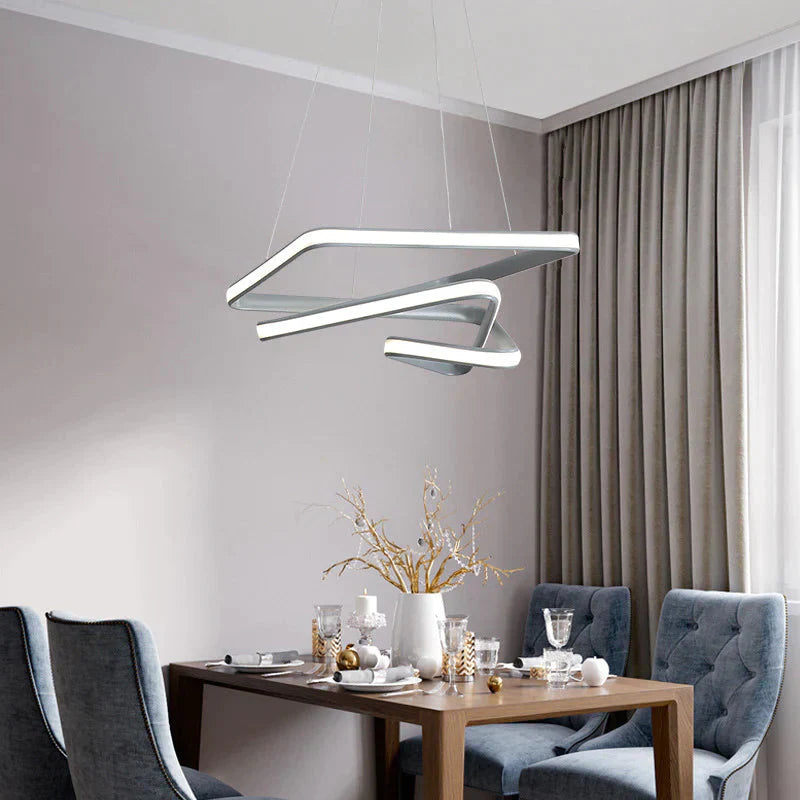 Led Dining Room Chandelier Master Bedroom Lamp Post Modern Simple Luxury Pendant