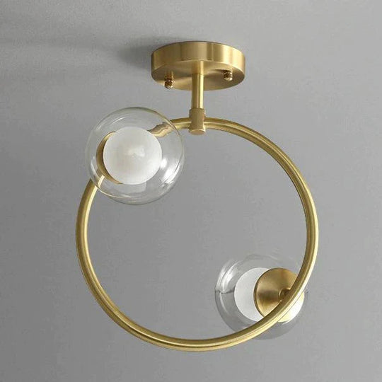 Nordic Corridor Balcony Copper Ceiling Lamp