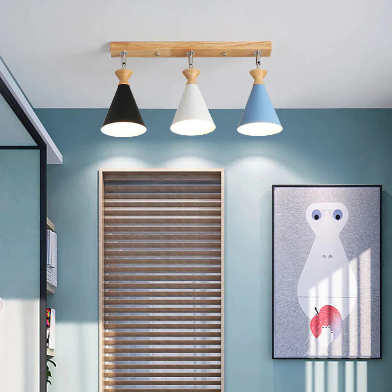 Nordic Creative Restaurant Three - Head Strip Ceiling Lamp