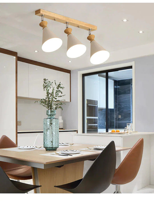 Nordic Creative Restaurant Three - Head Strip Ceiling Lamp