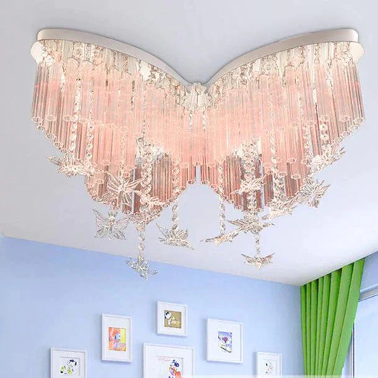 Butterfly Lamp Children’s Room Light In The Bedroom Red Blue And Violet Led Remote Control Can