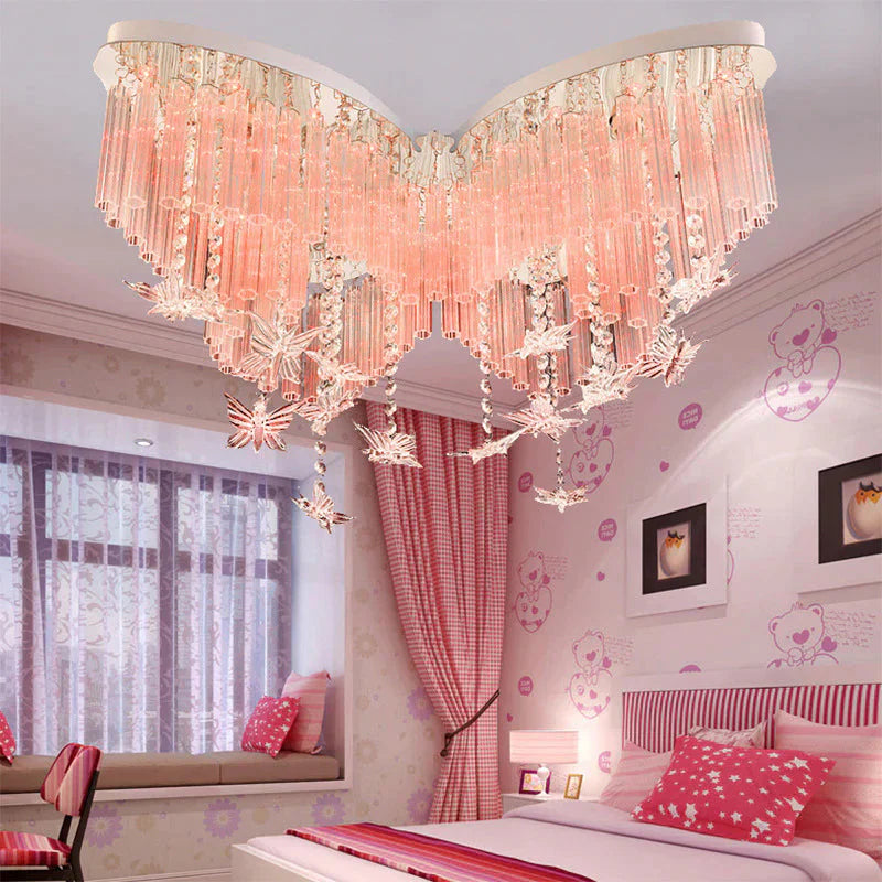 Butterfly Lamp Children’s Room Light In The Bedroom Red Blue And Violet Led Remote Control Can