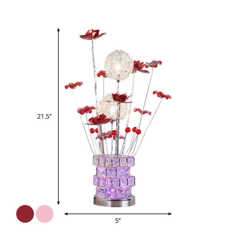 Ariana - Aluminum Rubik’s Cube Desk Lamp Art Decor Drawing Room Crystal Embedded Led Night Table