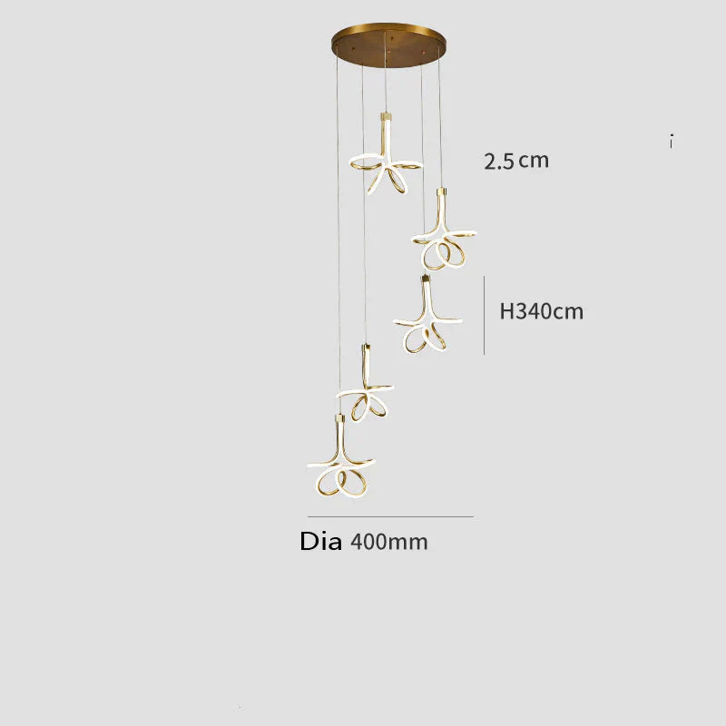 Modern Simple Restaurant Chandelier Personalized Living Room Bedroom Bedside Creative Staircase
