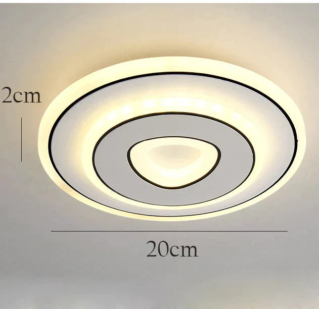 Corridor Lamps Simple Modern Porch Entrance Led Creative Ceiling Balcony Circular / A White Light