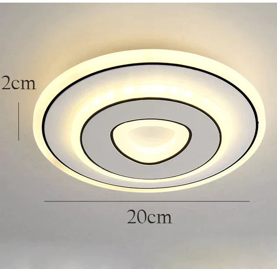 Corridor Lamps Simple Modern Porch Entrance Led Creative Ceiling Balcony Circular / A White Light