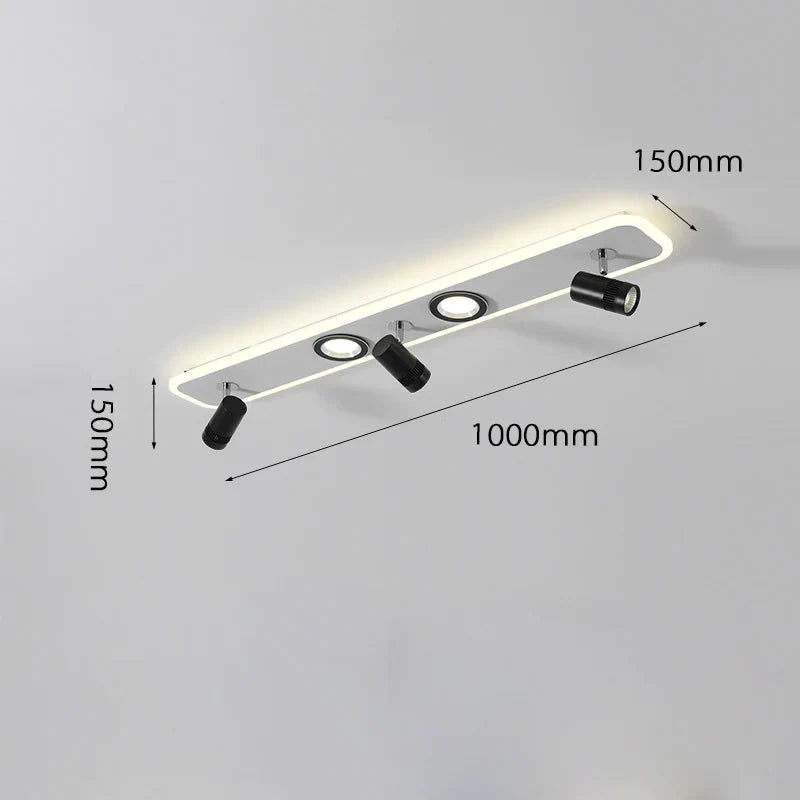 Creative Spotlight Led Ceiling Lamp Living Room Cloakroom Nordic Minimalist Strip White / L100Cm -