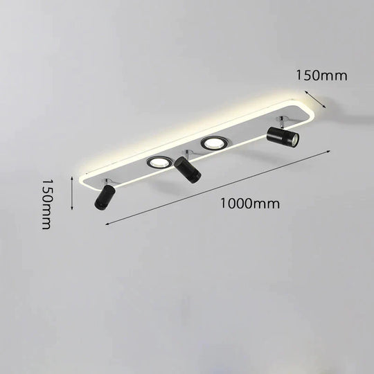 Creative Spotlight Led Ceiling Lamp Living Room Cloakroom Nordic Minimalist Strip White / L100Cm -