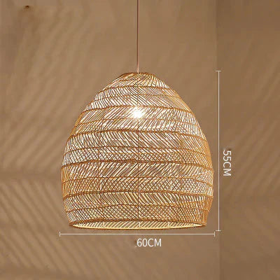 Restaurant Tatami Bedroom Study Lamp Garden B&B Led Living Room Rattan Chandelier Wood Color /